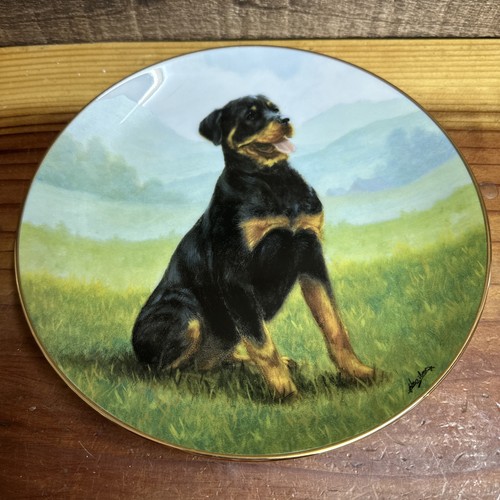 Rottweiler dog plate - plate, by