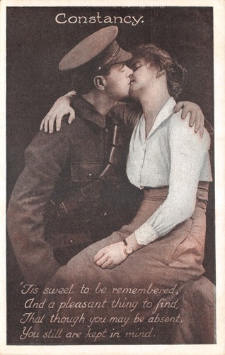 World war romatic postcard - war,