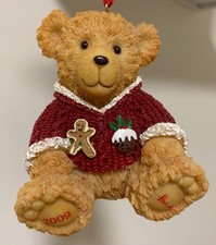 Harrods 2009 Maxwell Resin Teddy Bear Ornament Christmas Tree Bauble Decoration