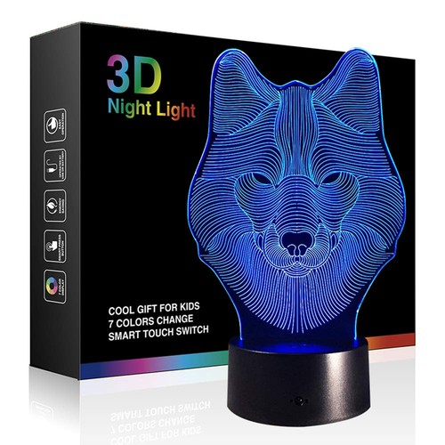 Animals wolf night light - animals,