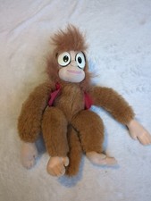 Vintage Disney Aladdin Abu Soft Toy 11 Inches Tall Plush