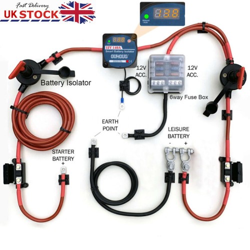 Split charge relay kit - split,