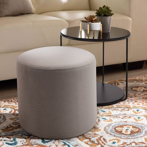 Black round side table - table, coffee