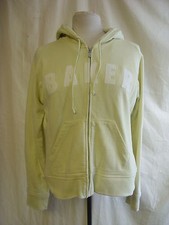 Ladies Cardigan - Ted Baker size 3 faded lemon hoodie, distressed, zip up - 7251