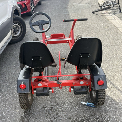 Red pedal seater kart - pedal, go