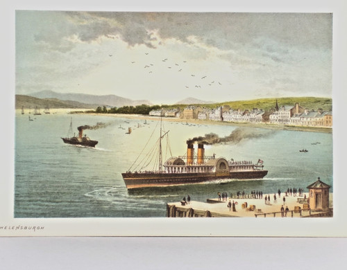 Old antique print - antique, helensburgh