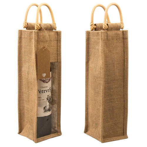Pack burlap wine gift bags - pack,