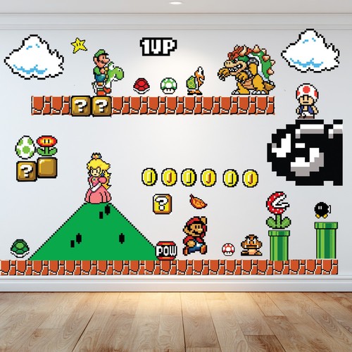 Super mario pixel characters - super,