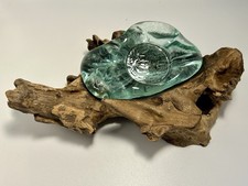 Molten Glass Candle Holder On Driftwood Base | Suitable for Tealights or Votives
