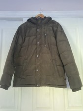 Men’s Dark Green H & M Hooded Puffer Jacket Size M