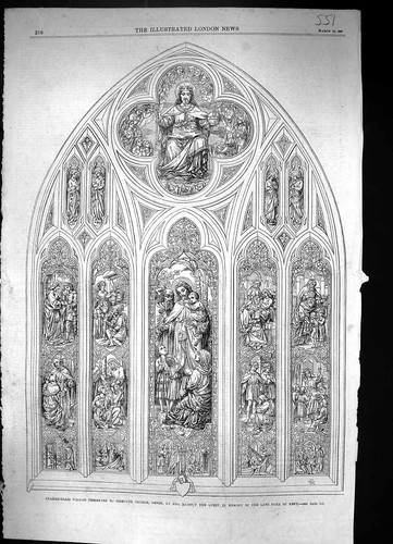 Old 1867 stained glass - old, window