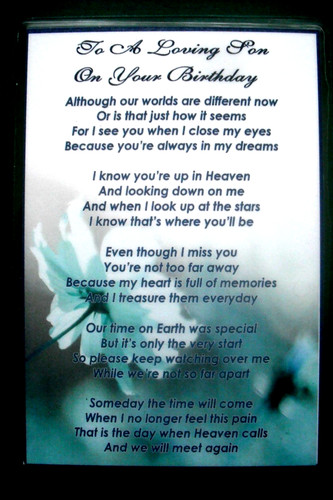 Laminated memorial remembrance - laminated,