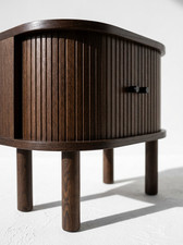 Half Round Bedside Table Wood