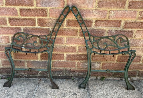Vintage cast iron garden bench - garden,