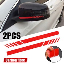 2x Rearview Mirror Red Carbon