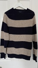 Drake’s Navy Ecru Stripe