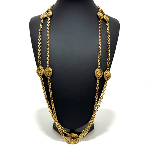 Chanel long double necklace - long,