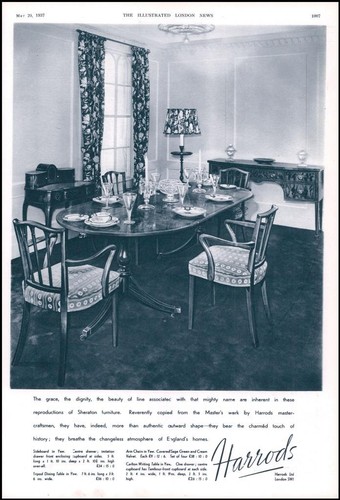 1937 advertising harrods - advertising,