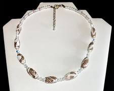 Handmade Necklace featuring Vintage Wedding Cake Beads