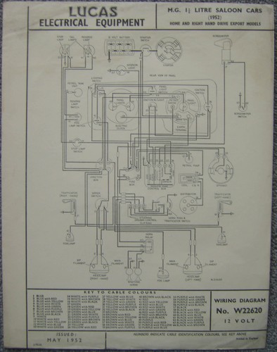 Original lucas wiring - original, diagram