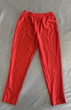mens Red Shiny 80’s 90’s running tights Lycra Spandex Silky Aerobics L