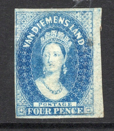 Tasmania 1857 blue chalon - 4d,