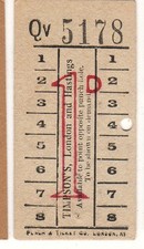 Bus / Tram ticket London Independent Timpson's London and Hastings 1d