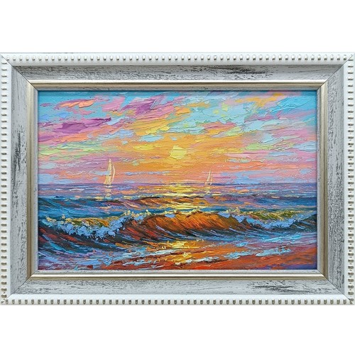 Sailboat original oil - original, painting