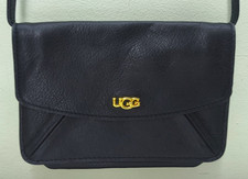 Ugg Australia black leather handbag crossbody bag & dustbag NEW