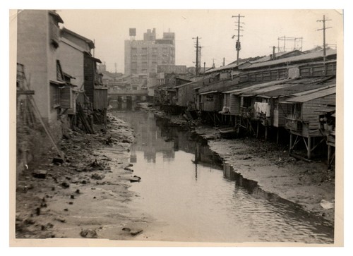 1950s asian city canal - asian, wooden