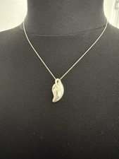 Sterling Silver Tiffany & Co Elsa Peretti Leaf Necklace