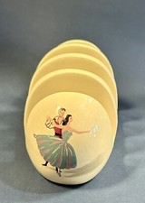 Vintage Beswick Porcelain Ballet Dancers Toast Rack Rare 