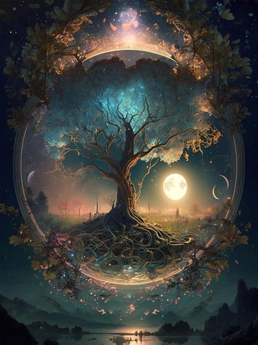 Tree life paint numbers - paint,