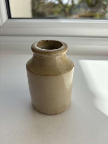 Small vintage beige stoneware - vintage,