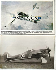 R.A.F. Hawker Typhoon IB. 1940's photograph (P5216) and 1960's postcard