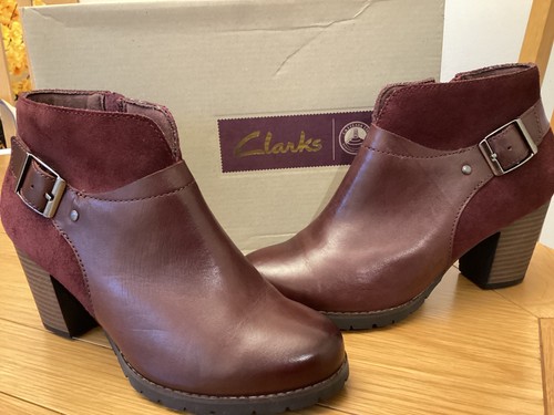 Ladies clarks burgundy - ladies,
