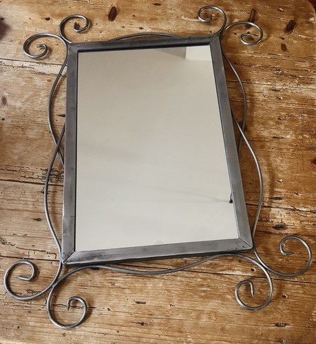 Vintage silver metal scroll - vintage,