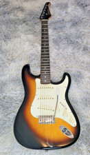 Vintage Electric Guitar Silverstone Copy of A Fender Stratocaster 20 Years Plus