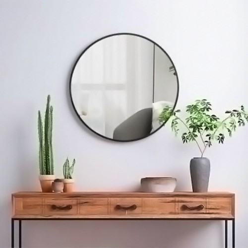 60cm mirror metal frame circle - metal,