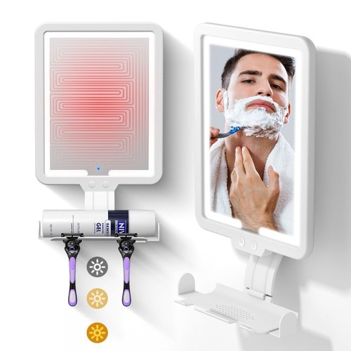 Fogless shower mirror with - fogless,