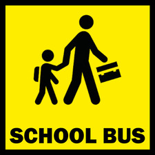 2x school bus stickers for