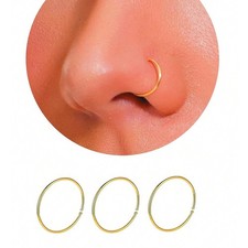 3Pcs 14K Gold Plated Nose