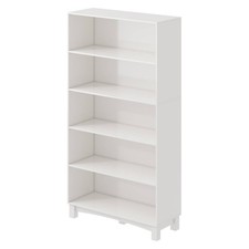 Wide 5 Tier Wooden Bookcase