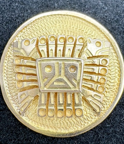 Peruvian 18ct gold viracocha - peruvian,