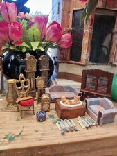 Vintage dolls house furniture - dolls,