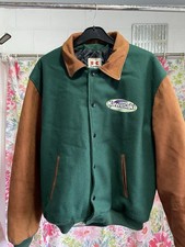 Vintage Kawasaki Bomber Varsity Jacket - L, Fits Like Xl- Leather - 1980s, 1990s