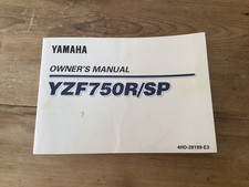 Yamaha Yzf750R/SP Owners Manual 1st Edition 4HD-28199-XD English  Service book