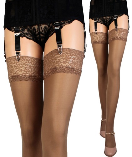 Lace top stockings size - top, s