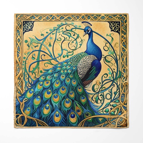 Genuine silk peacock and gold - genuine,