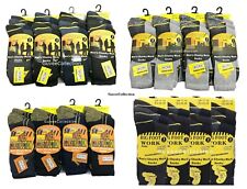 Mens Chunky Work Socks Workwear Boot Socks 6 or 12 pairs UK 6-11 or 11-14